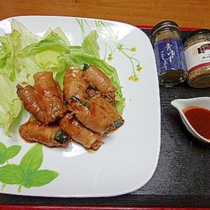 わけぎとえのき茸肉巻き